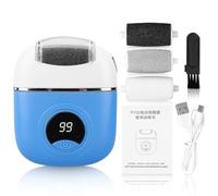 MACCHINA DI MERDINA DEL PIEDO DI ELETTRICA LEEAA IPX6 EXFOLIATORE IN MODO DEIBOLIATORE DISFOLIATORE Digital Display Dead Skin Remover USB ricaricabile per la pelle dura rotta morta secca (blu)