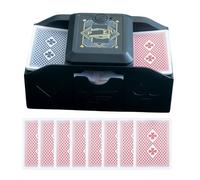 Macchina di miscelazione automatica - Miscela automatica di carte | Miscelatrice elettrica | Miscelatrice di poker a batteria | Miscelatrice per poker | Strumento di intrattenimento per la famiglia