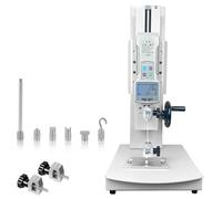 Macchina di prova di trazione digitale con manometro manuale, 10-500N, corsa 300mm, display LCD, include 2 morsetti di prova per test di tensione e compressione