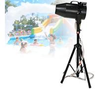 Macchina di Schiuma da Palco 1000W, Distanza di Spruzzo 6-10M, Copertura 80㎡, Treppiede e Pompa dell'Acqua Regolabili, Creatore di Schiuma a Getto per Feste, Parchi Acquatici, Eventi per Bambin black