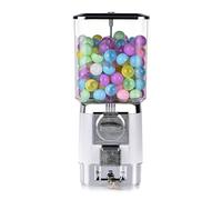 Macchina distributrice di capsule, 200 palline vuote, distributori di caramelle a moneta per gomme da masticare e caramelle, ideale per intrattenimento per bambini, sale giochi, caffetterie white