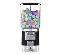 Macchina distributrice di capsule, 200 palline vuote, distributori di caramelle a moneta per gomme da masticare e caramelle, ideale per intrattenimento per bambini, sale giochi, caffetterie black