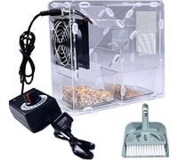 Macchina elettrica a conchiglia soffiata per uccelli, con 2 granai indipendenti e ventola di velocità regolabile, acrilico trasparente, per sbucciare il cereale del cibo per uccelli