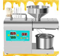 Macchina elettrica automatica della pressa dell'olio, 820W Estrattore di olio caldo/freddo, touch screen LCD, Espulsore dell'olio dell'acciaio inossidabile con la tazza per uso domestico