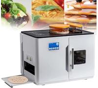 Macchina elettrica automatica per roti, chapati e tortilla, con un solo pulsante per preparare pane piatto, pita, dosa e tawa, 20 pezzi per ciclo.