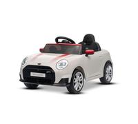 Macchina elettrica BMW Mini Cooper 12V, bianca, lettore MP3 con connessione USB e Bluetooth, telecomando 2,4 GHz, motore 2 x 25 W, batteria al litio, luci LED, licenza ORIGINALE.