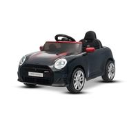 Macchina elettrica BMW Mini Cooper 12V, nero, lettore MP3 con connessione USB e Bluetooth, telecomando 2,4 GHz, motore 2 x 25 W, batteria al litio, luci LED, licenza ORIGINALE.