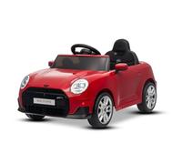 Macchina elettrica BMW Mini Cooper 12V, rosso, lettore MP3 con connessione USB e Bluetooth, telecomando 2,4 GHz, motore 2 x 25 W, batteria al litio, luci LED, licenza ORIGINALE.