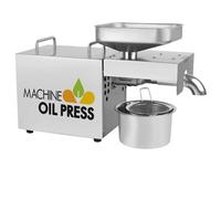 Macchina Elettrica Della Pressa Dell'olio Automatico Acciaio Inossidabile Macchina Per La Stampa Dell'espulsore Dell'olio Estrattore Olio Dado Freddo/Caldo Casa Commerciale 3-6kg / H 610W