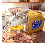 Macchina elettrica della pressa dell'olio, estrattore di olio caldo e freddo da 1100 W per uso domestico e commerciale, pressatura automatica per semi e noci