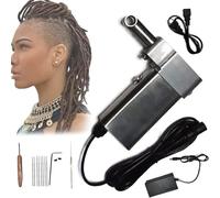 Macchina Elettrica Dreadlock, Palmare Istantaneo Dreadlocks Uncinetto Intrecciatura Che Fa Macchina con 20 Aghi Automatici all'Uncinetto, Fai da Te Il Tuo Stile Sintetico O di Capelli Uma, 8mm