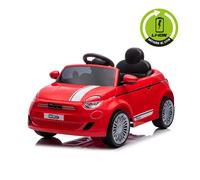 Macchina Elettrica Fiat 500 Lithium Rossa Rosso - Giocattolo per Bambini 3-6 ann