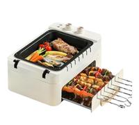 Macchina Elettrica For Barbecue E Kebab - Spiedini Automatici Rotanti A 360°, Pentola Antiaderente A Doppio Strato Senza Fumo, For Campeggio All'aperto, Feste, Barbecue In Giardino