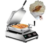 Macchina elettrica for cracker di gamberetti da 2800W, gamberetti tako senbei con maniglie di spinta rotanti, tubo di riscaldamento integrato, for preparare vari tipi di pancake