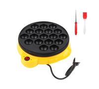 Macchina Elettrica For La Cottura Di Palline Polpo Takoyaki Maruko Maker Con Griglia A 18 Fori, Strumento Professionale For Della Colazione Facile Da Pulire(Yellow)