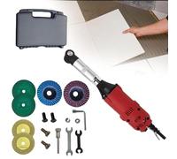 Macchina elettrica for la pulizia delle fughe delle piastrelle, kit di strumenti for la pulizia delle fughe con levigatura da 350 W, pulitore for l'apertura delle fughe dei pavimenti in piastrelle, 6