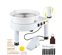 Macchina elettrica for tornio da ceramica 28CM 35CM Pedale con strumenti for modellare for la scuola Lavorazione dell'argilla ceramica Formatura Artigianato d'arte fai-da-te Strumento fai da te(28cm)