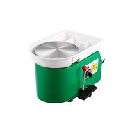 Macchina elettrica for tornio in ceramica 28cm 350W Maniglia manuale e pedale for la lavorazione dell'argilla ceramica scolastica che forma il mestiere di arte fai-da-te(With Handle - Green)