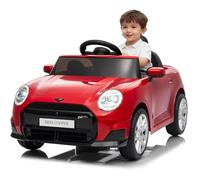 Macchina Elettrica MINI per Bambini con Licenza - 12V, Telecomando, Luci LED, Musica, Clacson, USB, Cintura di Sicurezza - Veicolo Giocattolo 3-8 Anni - Colore Rosso