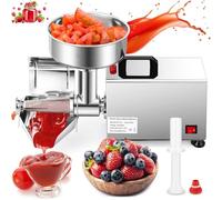 Macchina Elettrica Passapomodoro 450W Con Doppio Filtro In Acciaio Inox, Separatore Semi E Bucce, Per Ketchup, Marmellate E Salse, Uso Professionale E Domestico