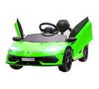 Macchina Elettrica per Bambini 12V con Licenza Lamborghini Aventador SVJ Roadster Verde