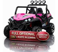 Macchina Elettrica Per Bambini 2 Posti New Polar Militare Auto Elettrica Per Bambini Telecomandata Porte Apribili Macchina Elettrica Per Bambini 24V TOYSCAR (Rosa)