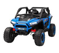 Macchina Elettrica per Bambini 24V Velocità 5-7km/h Guida Manuale e Telecomando Blu