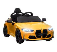 Macchina Elettrica per Bambini 3-5 Anni BMW M4 108x69.5x51 cm Giallo DecHome