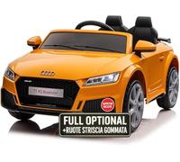 Macchina Elettrica Per Bambini Audi TT RS Roadster Full Optional con TAPPETINI Auto Elettrica Per Bambini Telecomandata Sedile In Pelle Porte Apribili Doppio Motore Elettrico 12V TOYSCAR Gialla