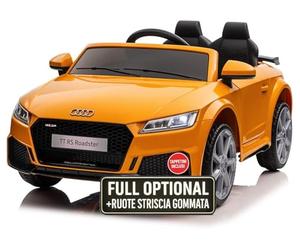 Macchina Elettrica Per Bambini Audi TT RS Roadster Full Optional con TAPPETINI Auto Elettrica Per Bambini Telecomandata Sedile In Pelle Porte Apribili Doppio Motore Elettrico 12V TOYSCAR Gialla