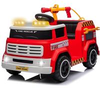 Macchina Elettrica per Bambini Camion dei Pompieri Telecomandato 12V 7,5Ah Rosso