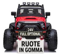 Macchina Elettrica Per Bambini Fuoristrada Big Adventure Auto Elettrica Per Bambini Telecomandata Sedile In Pelle Porte Apribili Macchina Elettrica Per Bambini 2 Posti 24V Carico 35 Kg (rosso)