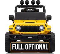 Macchina Elettrica per Bambini Jeep Wrangler Rubicon 12V con Telecomando Luci LE