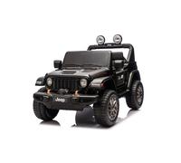 Macchina Elettrica per Bambini Jeep Wrangler Rubicon 12V con Telecomando Nero