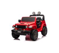 Macchina Elettrica per Bambini Jeep Wrangler Rubicon 12V con Telecomando Rosso
