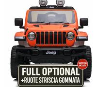 Macchina Elettrica Per Bambini Jeep Wrangler Rubicon Full Optional CON TAPPETINI Auto Elettrica Per Bambini Telecomandata 2 posti Sedile In Pelle Porte Apribili Doppio Motore Elettrico 12V TOYSCAR