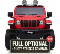 Macchina Elettrica Per Bambini Jeep Wrangler Rubicon Full Optional CON TAPPETINI Auto Elettrica Per Bambini Telecomandata 2 posti Sedile In Pelle Porte Apribili Doppio Motore Elettrico 12V TOYSCAR