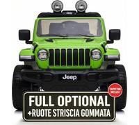 Macchina Elettrica Per Bambini Jeep Wrangler Rubicon Full Optional CON TAPPETINI Auto Elettrica Per Bambini Telecomandata 2 posti Sedile In Pelle Porte Apribili Doppio Motore Elettrico 12V TOYSCAR