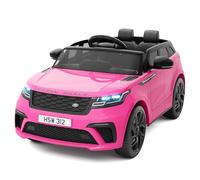 Macchina Elettrica per Bambini Range Rover 12V con Licenza Ufficiale 2 Posti, Telecomando Genitori, Sospensione Indipendente, Musica MP3 USB, Cintura di Sicurezza, LED, Colore Rosa