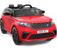 Macchina Elettrica per Bambini Range Rover 12V con Licenza Ufficiale 2 Posti, Telecomando Genitori, Sospensione Indipendente, Musica MP3 USB, Cintura di Sicurezza, LED, Colore Rosso