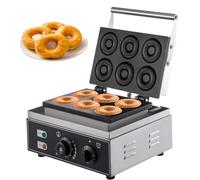 Macchina Elettrica Per Ciambelle, Modello Professionale A 6 Fori, 1550 W Con Riscaldamento Su Entrambi I Lati E Timer Da 0 A 5 Minuti, Temperatura Regolabile Da 50 A 300 °c, Ideale Per