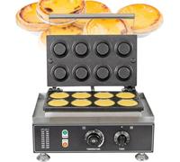 Macchina elettrica per crostate da 1550 W, con 8 fori e riscaldamento su entrambi i lati, timer da 0 a 5 minuti, ideale per pasticceria.