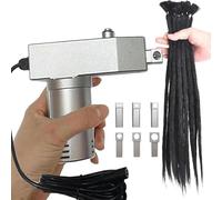 Macchina elettrica per dreadlocks, uncinetto automatico per dreadlocks, macchina per treccia portatile per capelli umani/sintetici (6-16 mm)