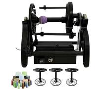 Macchina elettrica per filatura, 12 V, automatica, velocità 800 giri/min, capacità 113,4 g, include 3 piccole bobine per tessitura e miscelazione del filato