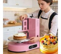 Macchina elettrica per glassare torte 4-12’’/6-12’’, turntable a velocità regolabile, display LCD impermeabile, spatola in acciaio 304, lisciatrice professionale con supporto fino a 20 cm Pink-36cm