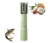 Macchina Elettrica Per Grattugia Di Cocco,Grattugiatore Portatile Del Pelapatate Raschietto,Batteria Da 2.200 Mah, Con Lama Rotante AntiSchizzi In Acciaio Inox (Verde)