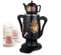 Macchina Elettrica Per Il Tè Turco, Samovar Turco Elettrico, Teiera In Acciaio Inox Da 3,5 L E Caraffa In Ceramica Da 1 L, Funzione Di Spegnimento Automatico, Funzione Di Mantenimento In Caldo
