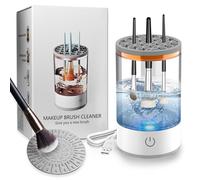 Macchina elettrica per la pulizia dei pennelli da trucco, rapida ed efficiente, spazzola per il trucco, spazzola automatica rotante per tutti i tipi di pennelli dal design compatto portatile per