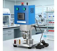 Macchina Elettrica Per La Tappatura Di Fiale, Controllata Da PLC - Crimpatrice Automatica, Macchina Sigillatrice Regolabile In Altezza Per Tappi In Alluminio E Plastica Con Comando A Pedale(15mm)