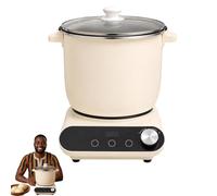 Macchina elettrica per l'igname pestata da 7 litri con touch screen a LED, robot da cucina automatico per rondini africane, cronometraggio e mantenimento in caldo, serve 5-6 persone per Fufu Amala Ban
